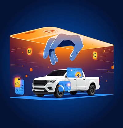 Autotrader brand illustrations and icons