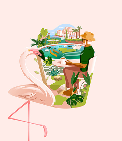 Travel Mug Botanical Garden